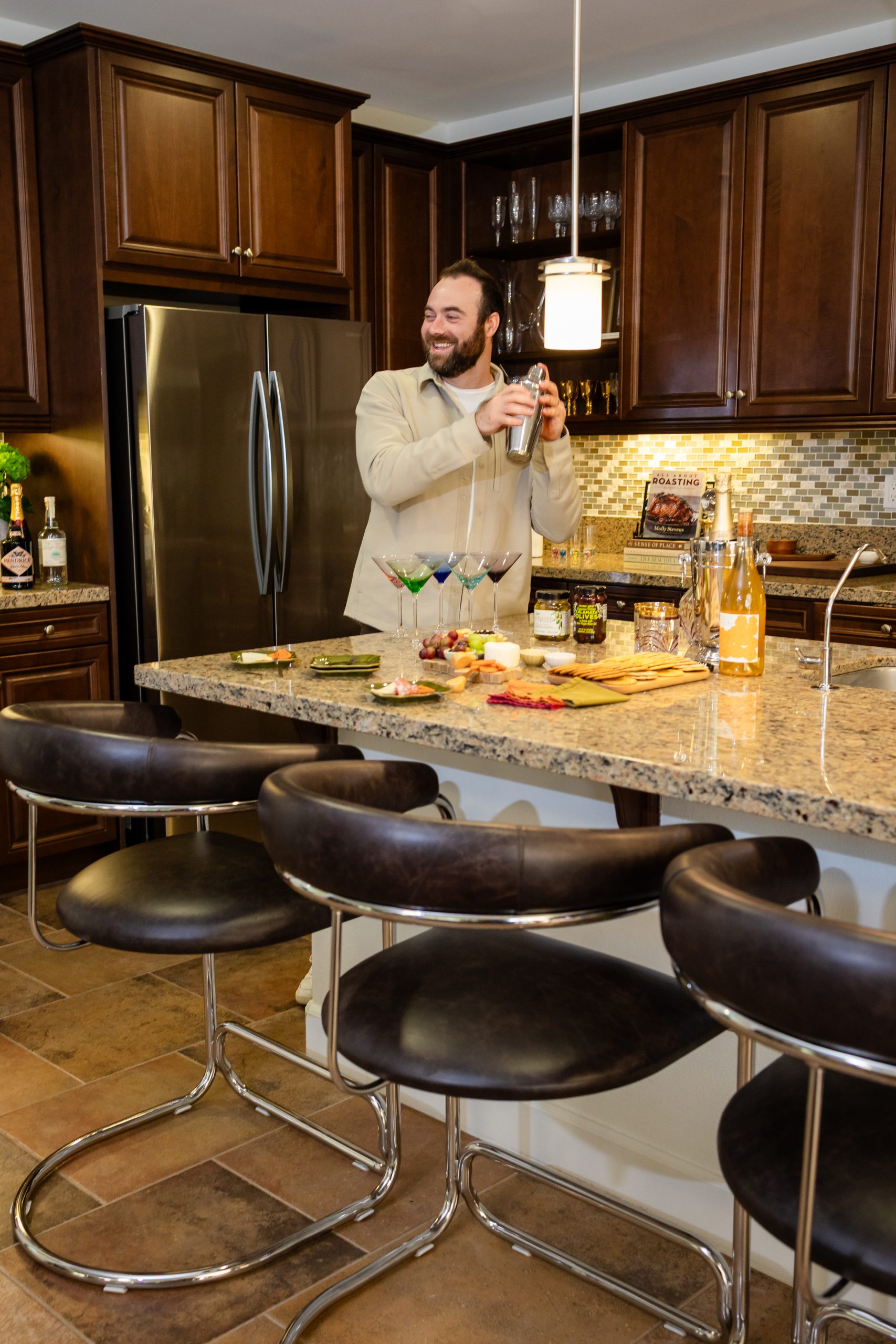 The Lorren Counter Height Stool In Cafe'