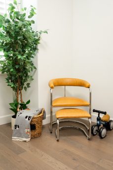 The Lorren Ottoman in Light Honey