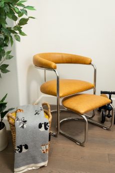 The Lorren Chair and Ottoman Set in Light Honey