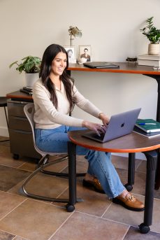 Plateau Moon Desk in Walnut